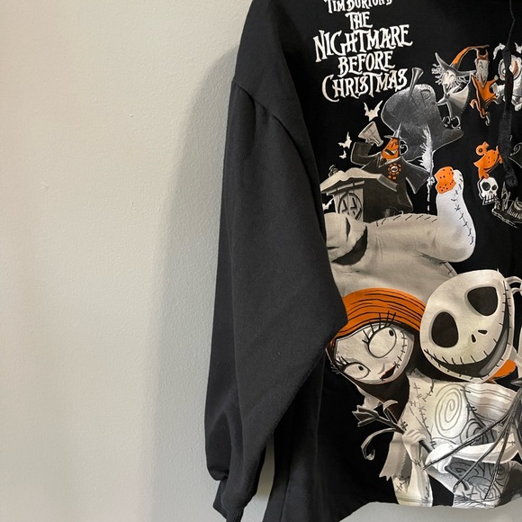Disney Black and Gray Nightmare Before Christmas Hoodie women’s size small boxEJ - Picture 2 of 5